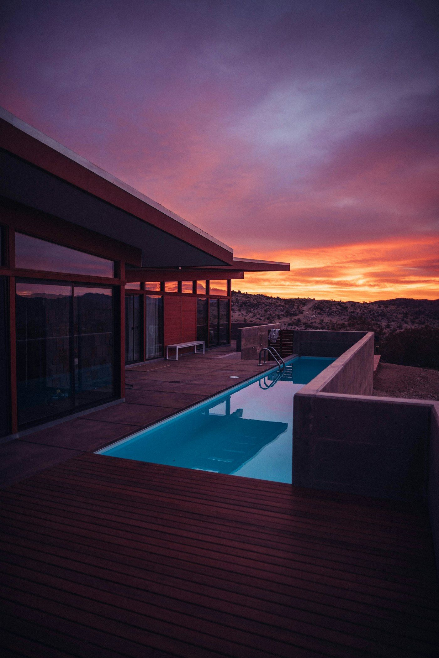 Luxury villa at golden hour