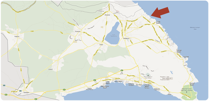 Kapparis Cyprus Map